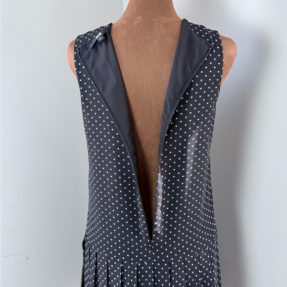 Uniqlo Vintage Black and White Polka Dot Midi Dress - Picture 6 of 13